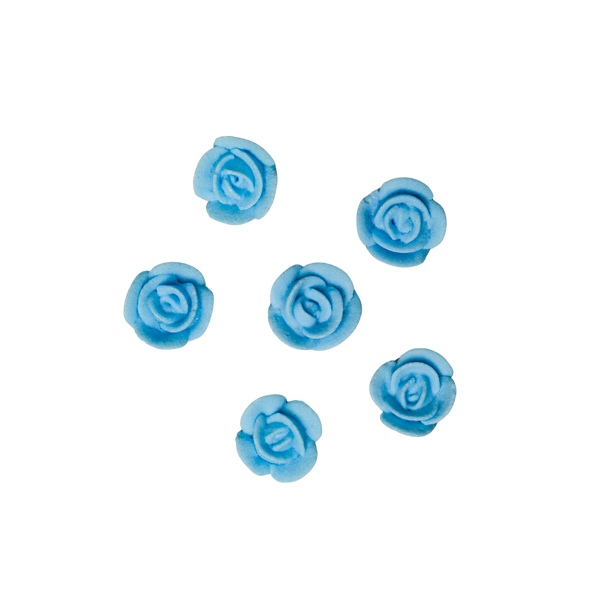 1/2" Royal Icing Rose - Petite - Azul Pastel