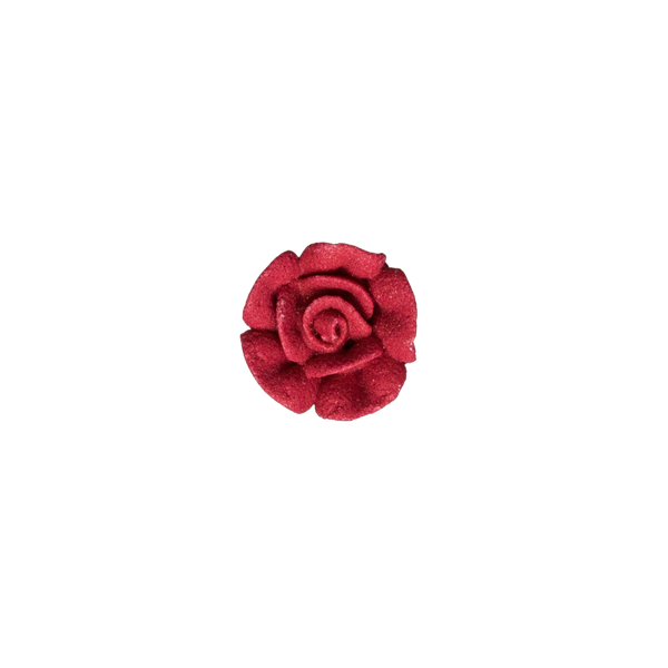 3/4" Royal Icing Rose - Small - Burgundy
