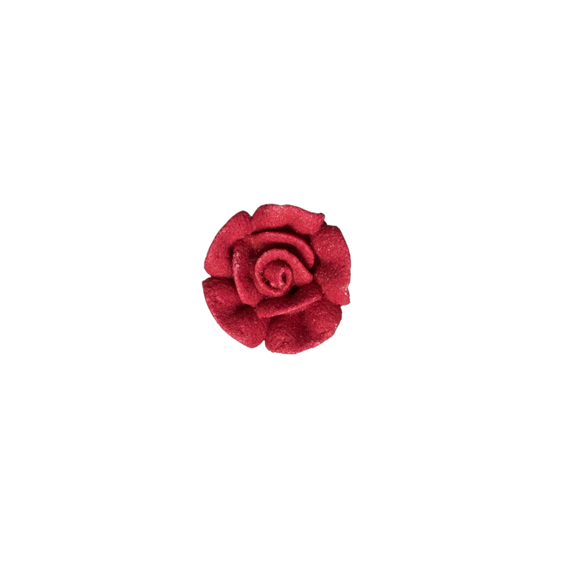 3/4" Royal Icing Rose - Small - Burgundy