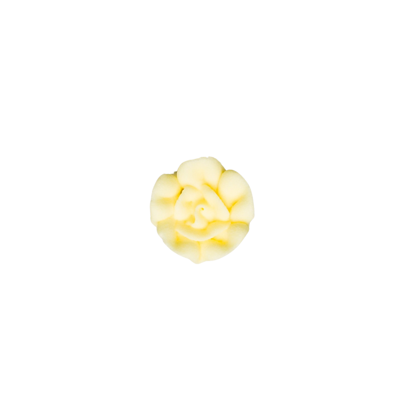 3/4" Royal Icing Rose - Small - Yellow
