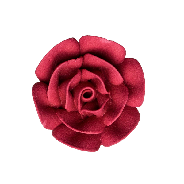 1.75" Royal Icing Rose - Grande - Borgoña