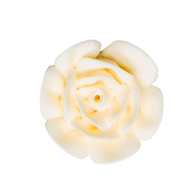 1.75" Royal Icing Rose - Large - Ivory