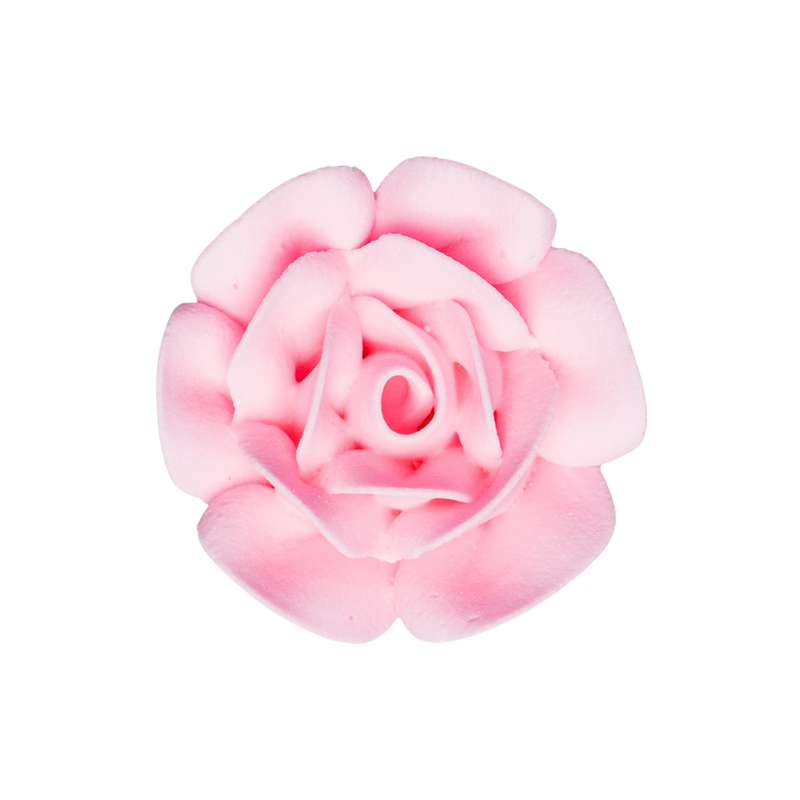 1.75" Royal Icing Rose - Large - Pink
