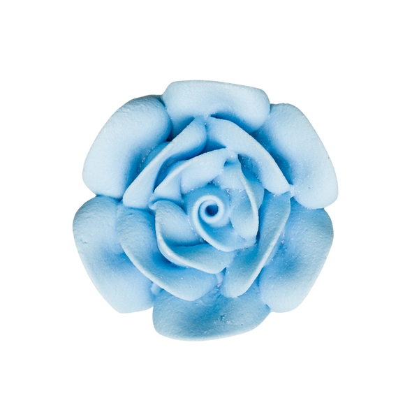 1.75" Royal Icing Rose - Grande - Azul pastel