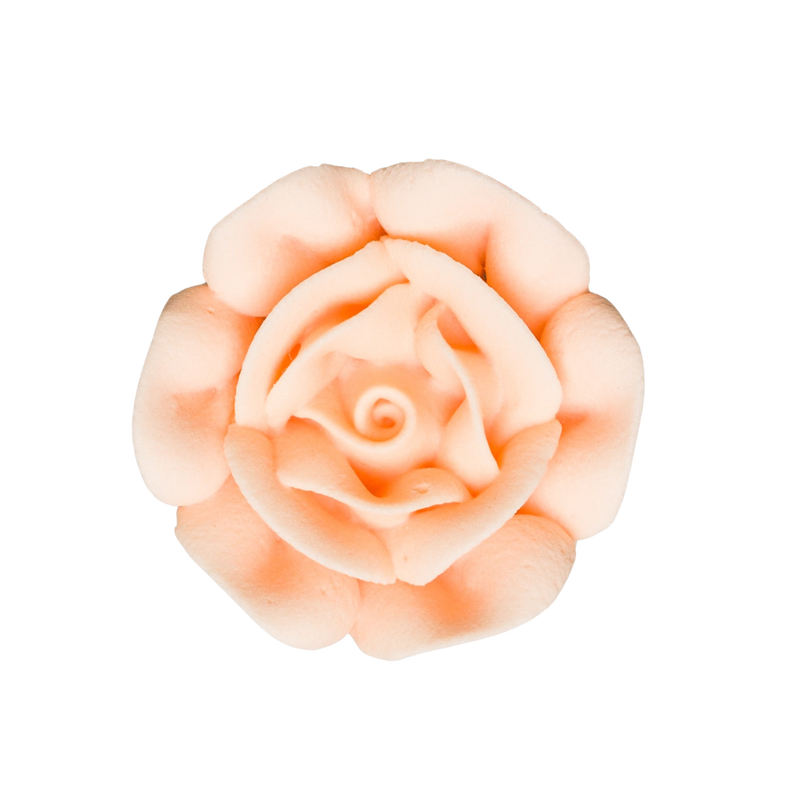 1.75" Royal Icing Rose - Large - Peach