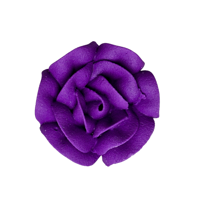 1.75" Royal Icing Rose - Large - Purple