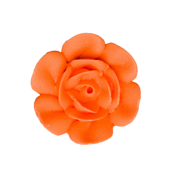 1.75" Royal Icing Rose - Grande - Naranja