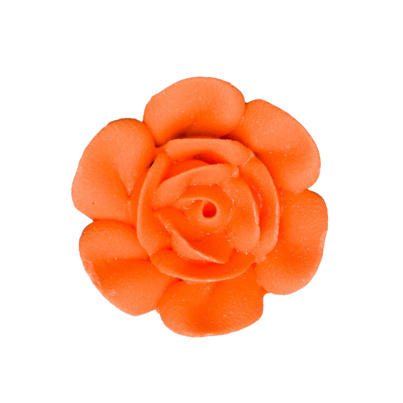1.75" Royal Icing Rose - Large - Orange