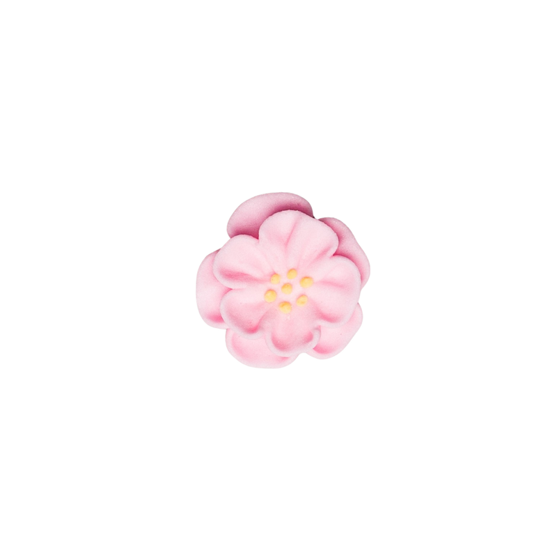 7/8" Royal Icing Dainty Bess Rose - Small - Pink