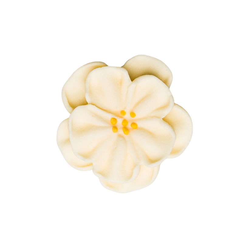 1.5" Royal Icing Dainty Bess Rose - Mediano - Marfil