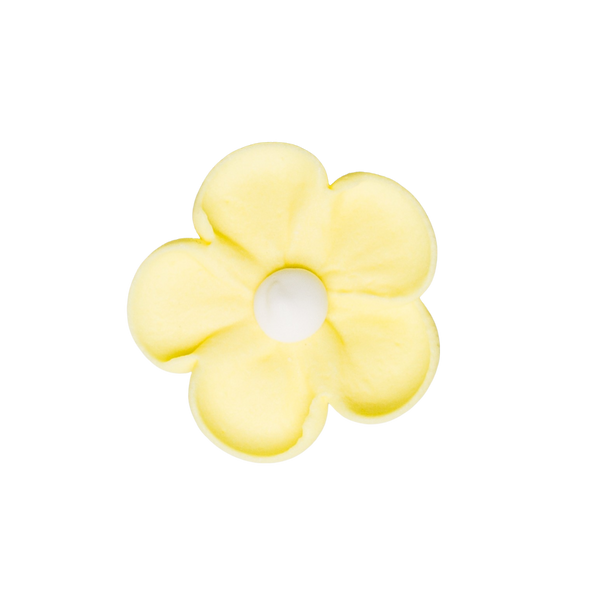 1.5" Royal Icing Blossom - Yellow