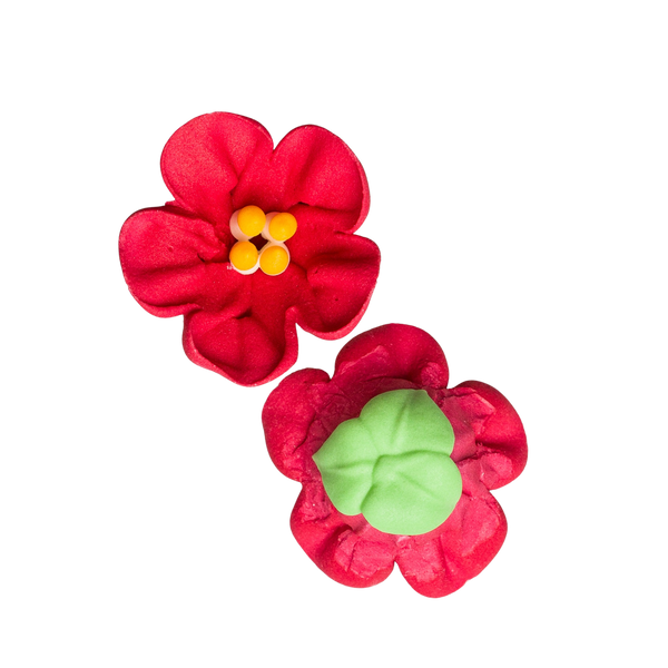 Petunia Royal Icing de 1.5" - Mediana - Roja