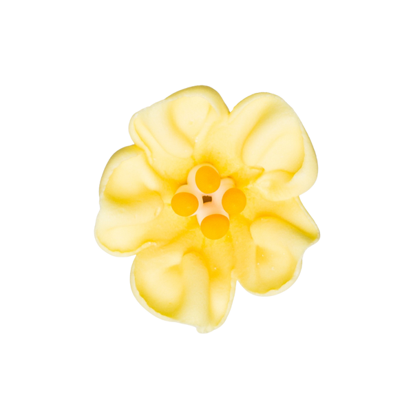 Petunia Royal Icing de 1.5" - Mediana - Amarilla
