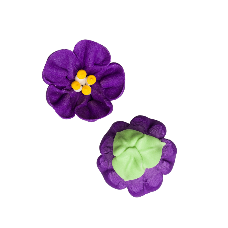 1.5" Royal Icing Petunia - Medium - Purple