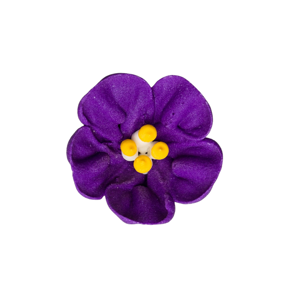 1.5" Royal Icing Petunia - Medium - Purple