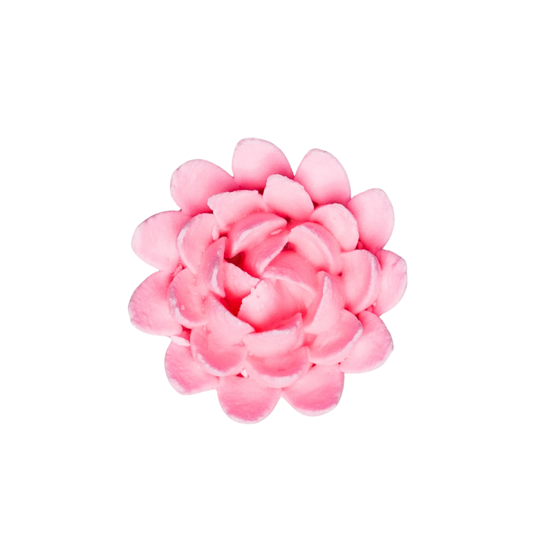 1.5" Royal Icing Chrysanthemum - Medium - Pink