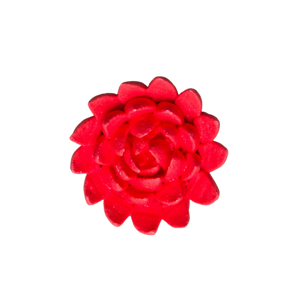 Crisantemo Royal Icing de 1.5" - Mediano - Rojo