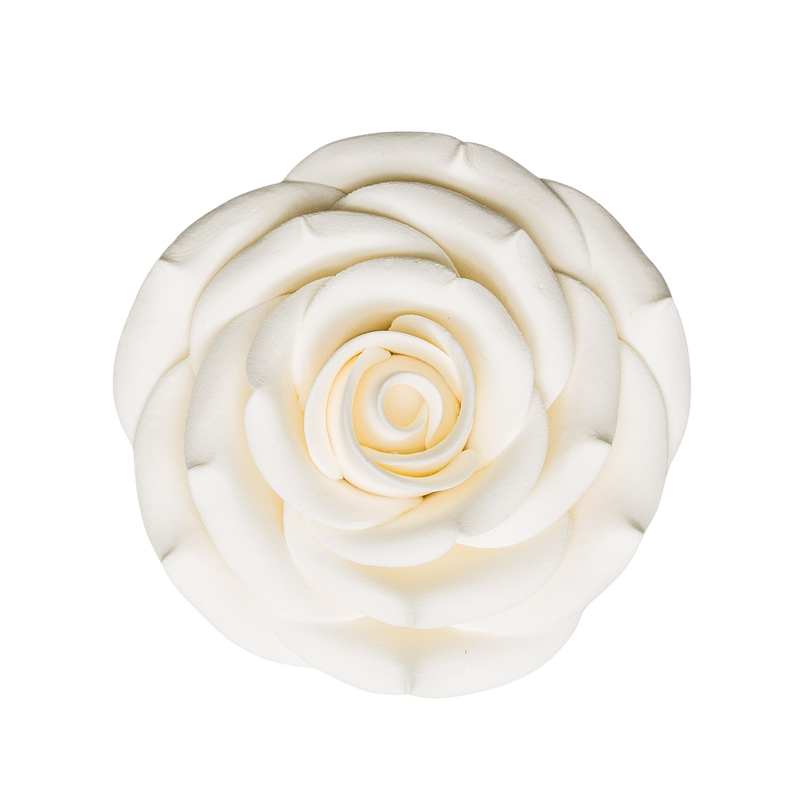 Rosa de azúcar de 2,5" - Blanco