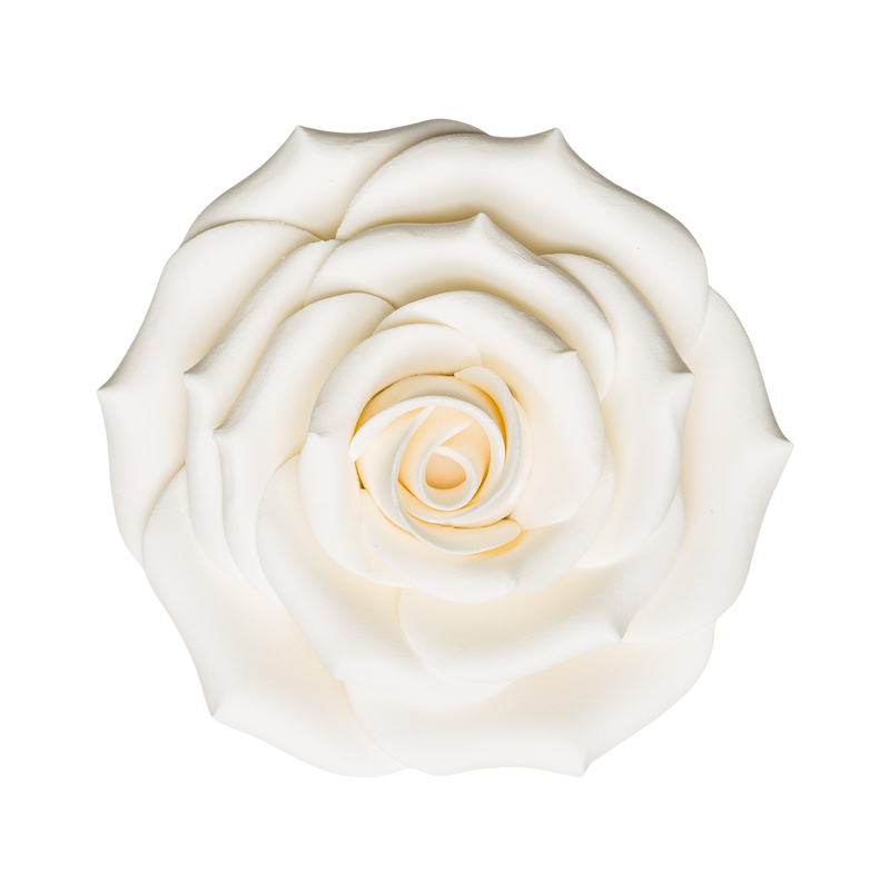 Rosa de azúcar de 3,5" - Blanco