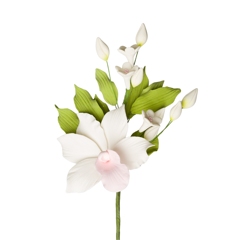 Aerosol Orchid de 8.5" - Blanco