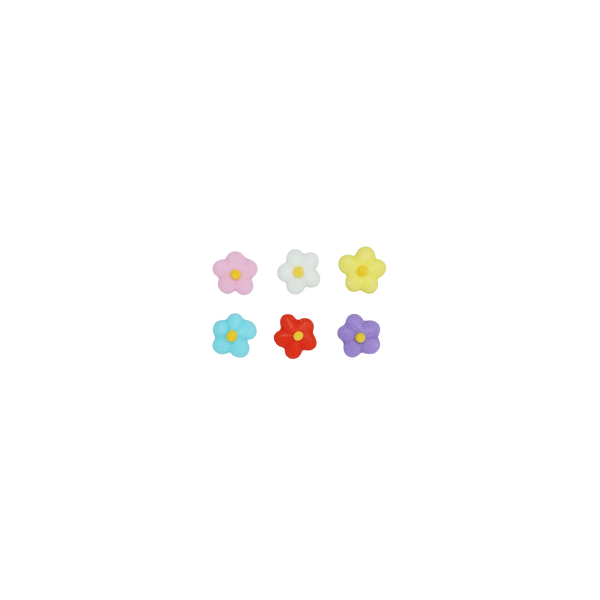 3/8" Royal Icing Drop Flowers - Mini - Assorted - Kosher