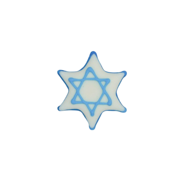 1.5" Royal Icing Star of David - Kosher