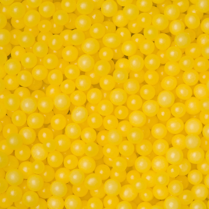 Perlas de azúcar amarillas de 4 mm