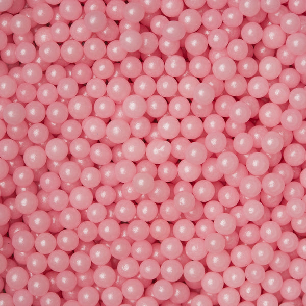 Perlas de azúcar rosa de 4 mm