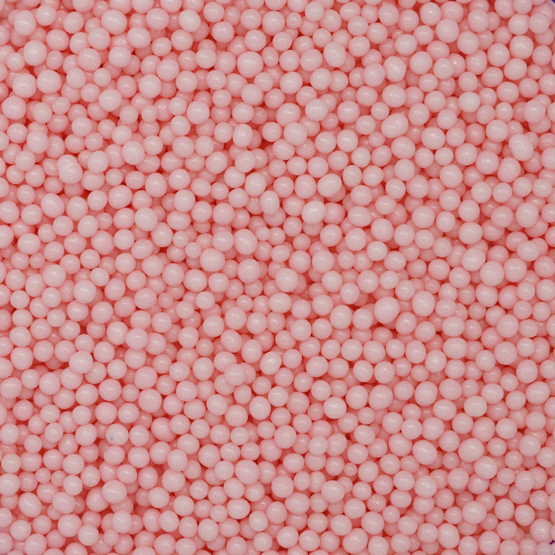 Perlas de azúcar rosa claro de 4 mm