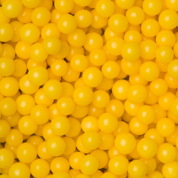 Perlas de azúcar amarillas de 6 mm