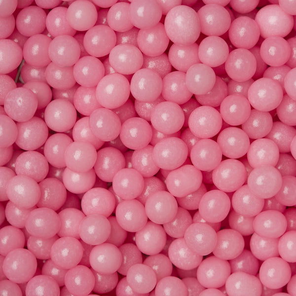 Perlas de azúcar rosa de 6 mm