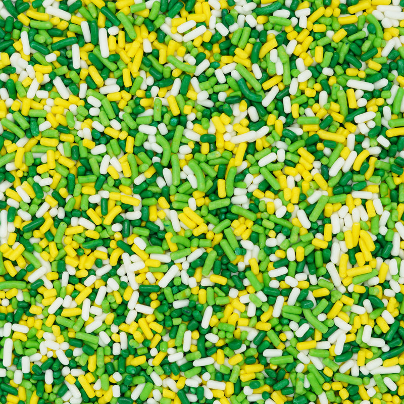 Yellow-White-Green-Lime Green Sprinkles (Jimmies)