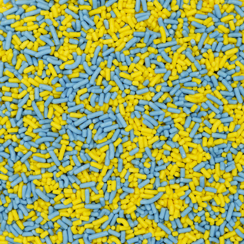 Yellow-Light Blue Sprinkles (Jimmies)
