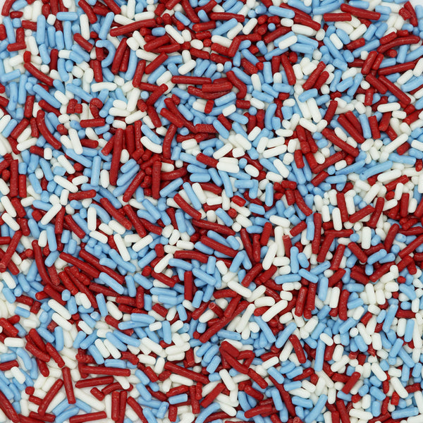 Red-White-Light Blue Sprinkles (Jimmies)