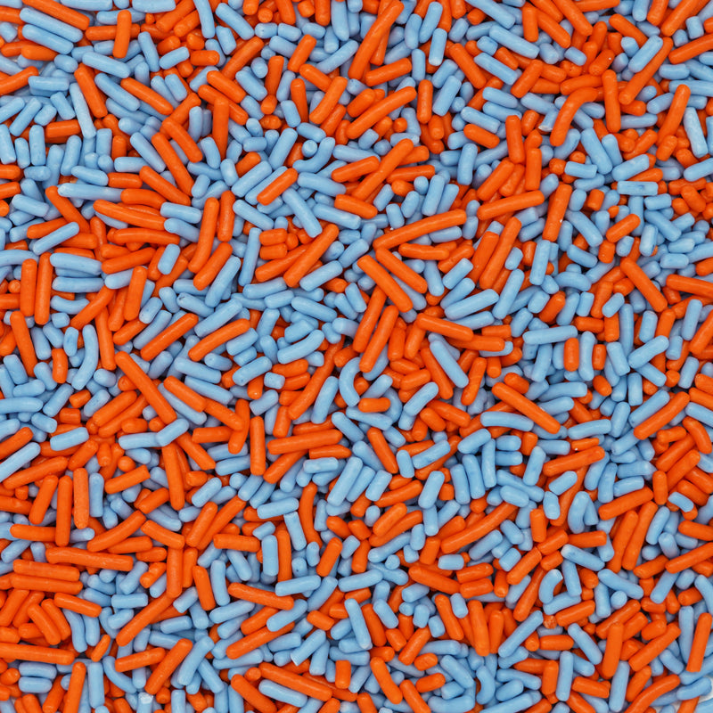 Orange-Light Blue Sprinkles (Jimmies)