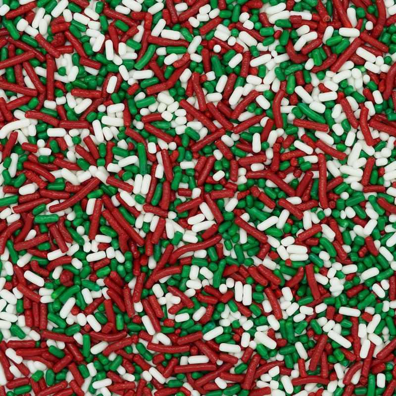 Red-White-Green Sprinkles (Jimmies)
