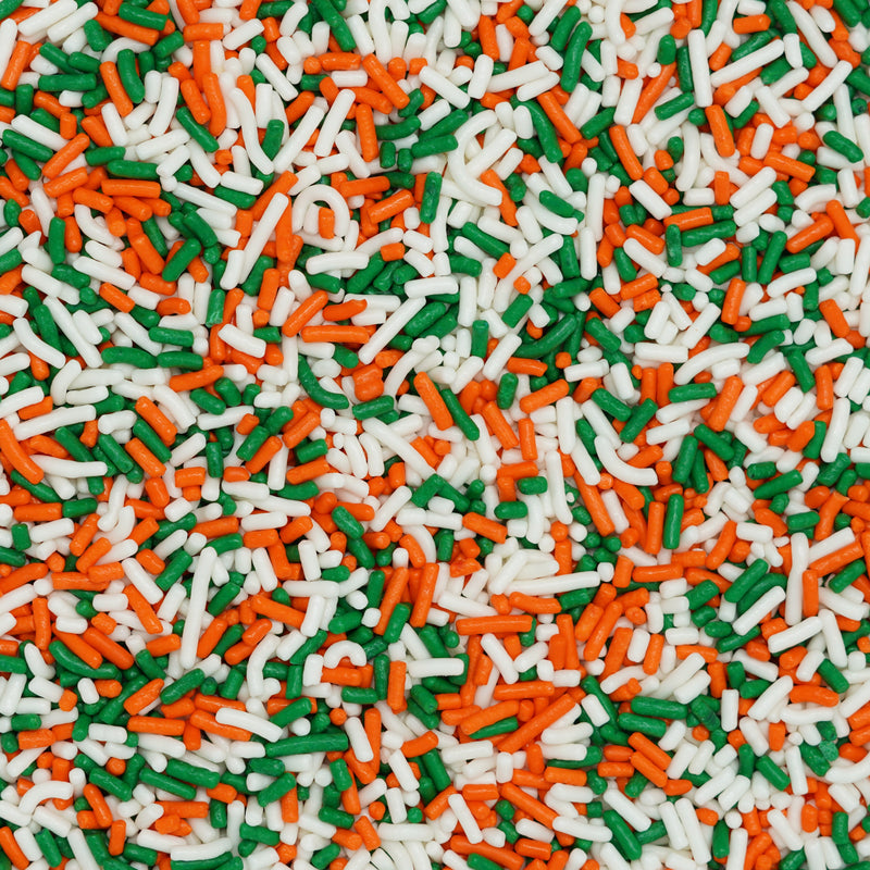 Sprinkles Naranja-Verde-Blanco(Jimmies)