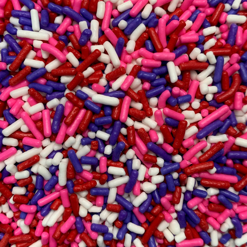 Red-Pink-Purple-White Sprinkles(Jimmies)