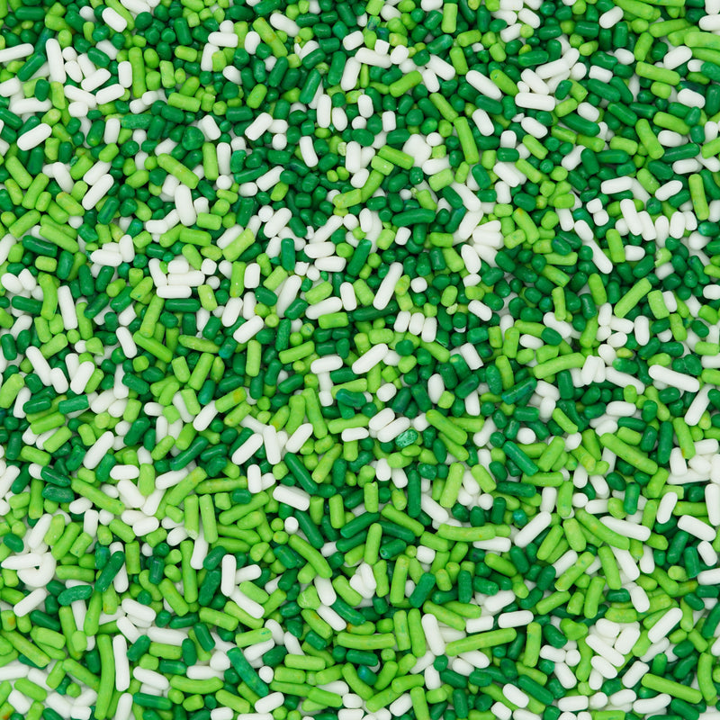 Sprinkles verde-blanco-verde lima (Jimmies)
