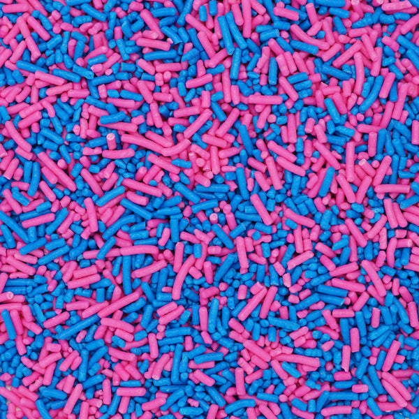 Chispitas de color rosa y azul (Jimmies)