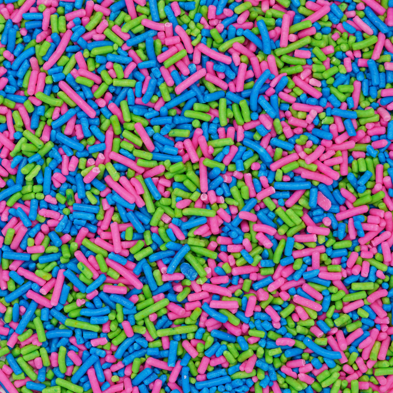 Sprinkles azul-rosa-verde lima (Jimmies)