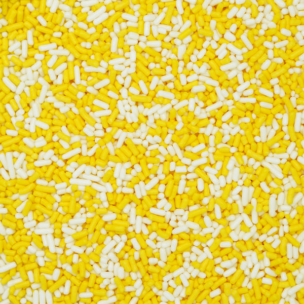 Chispitas amarillas y blancas (Jimmies)