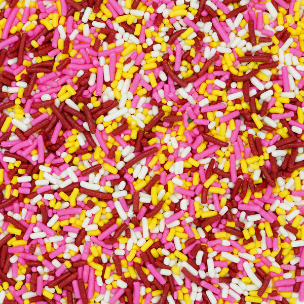 Red-Pink-Yellow-White Sprinkles (Jimmies)