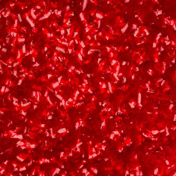 Copos de purpurina roja comestible
