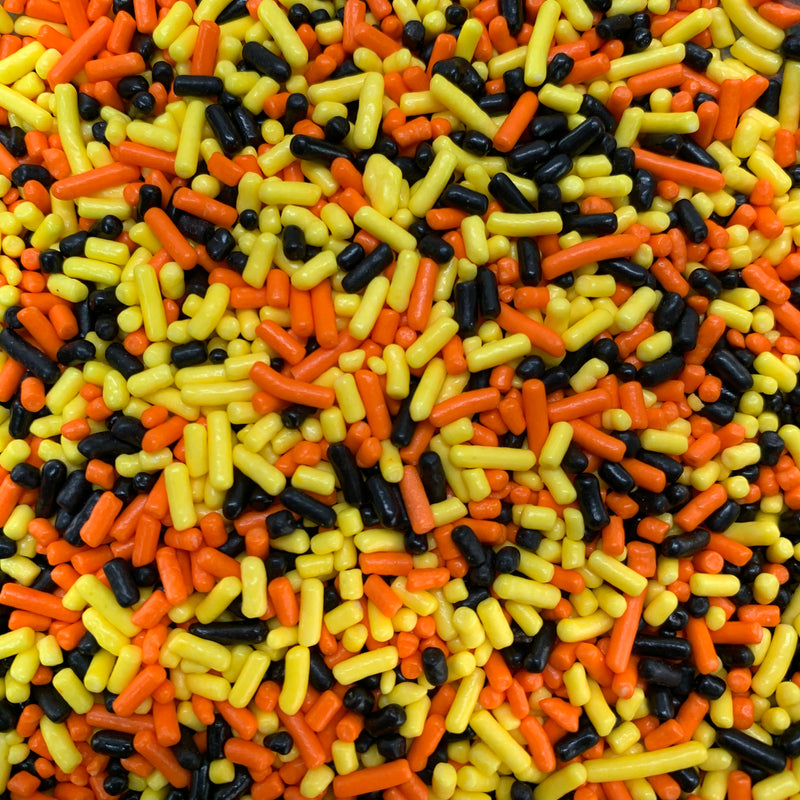 Orange-Yellow-Black Sprinkles(Jimmies)