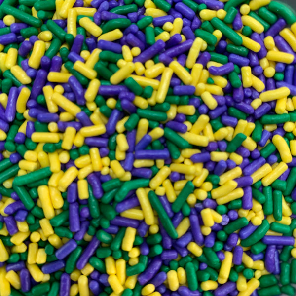 Yellow-Green-Purple Sprinkles(Jimmies)