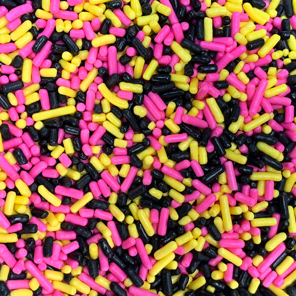 Pink-Yellow-Black Sprinkles(Jimmies)