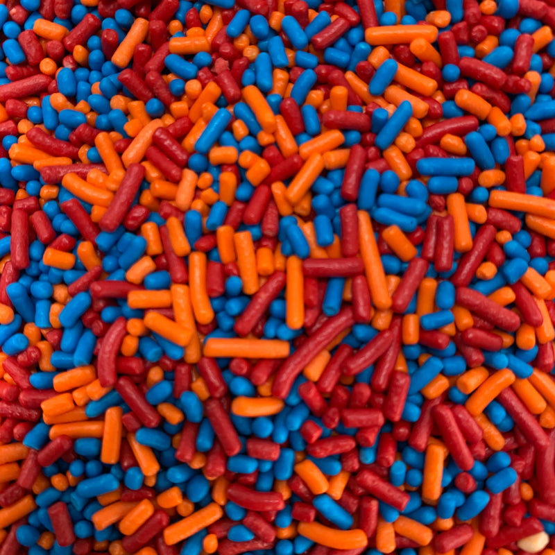 Red-Orange-Blue Sprinkles(Jimmies)