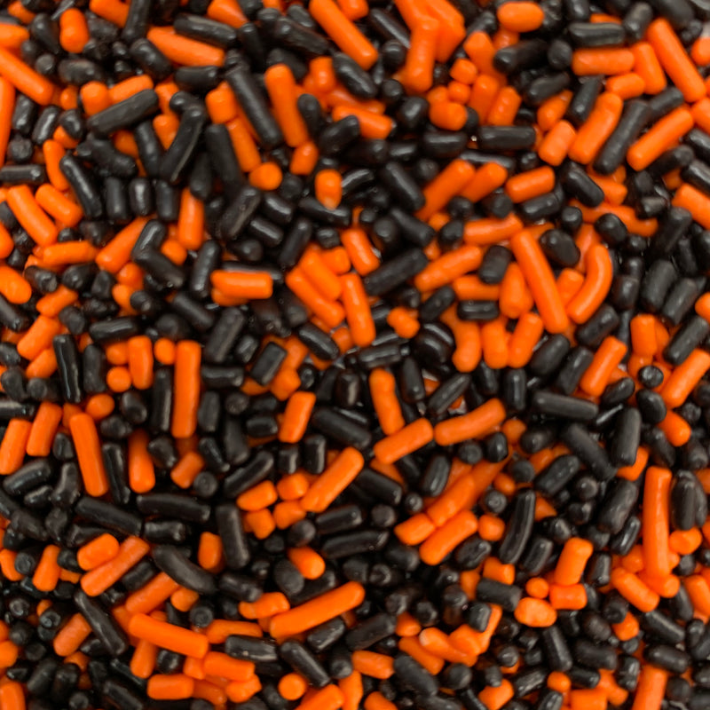Orange-Black Sprinkles(Jimmies)